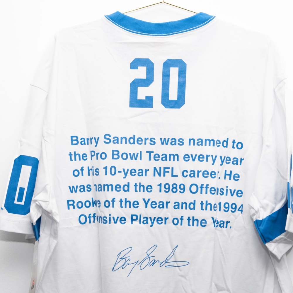 Mitchell & Ness.- Barry Sanders Detroit Lions Throwback Tee - Picture 3 of 7